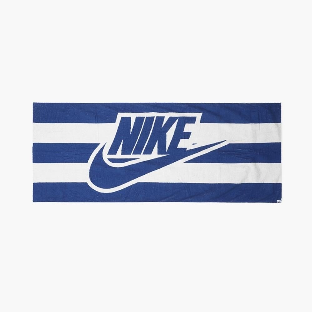 حوله نایک Nike Club Beach Towel 173X71cm - سفید/آبی حوله نایک Nike Club Beach Towel 173X71cm - سفید/آبی