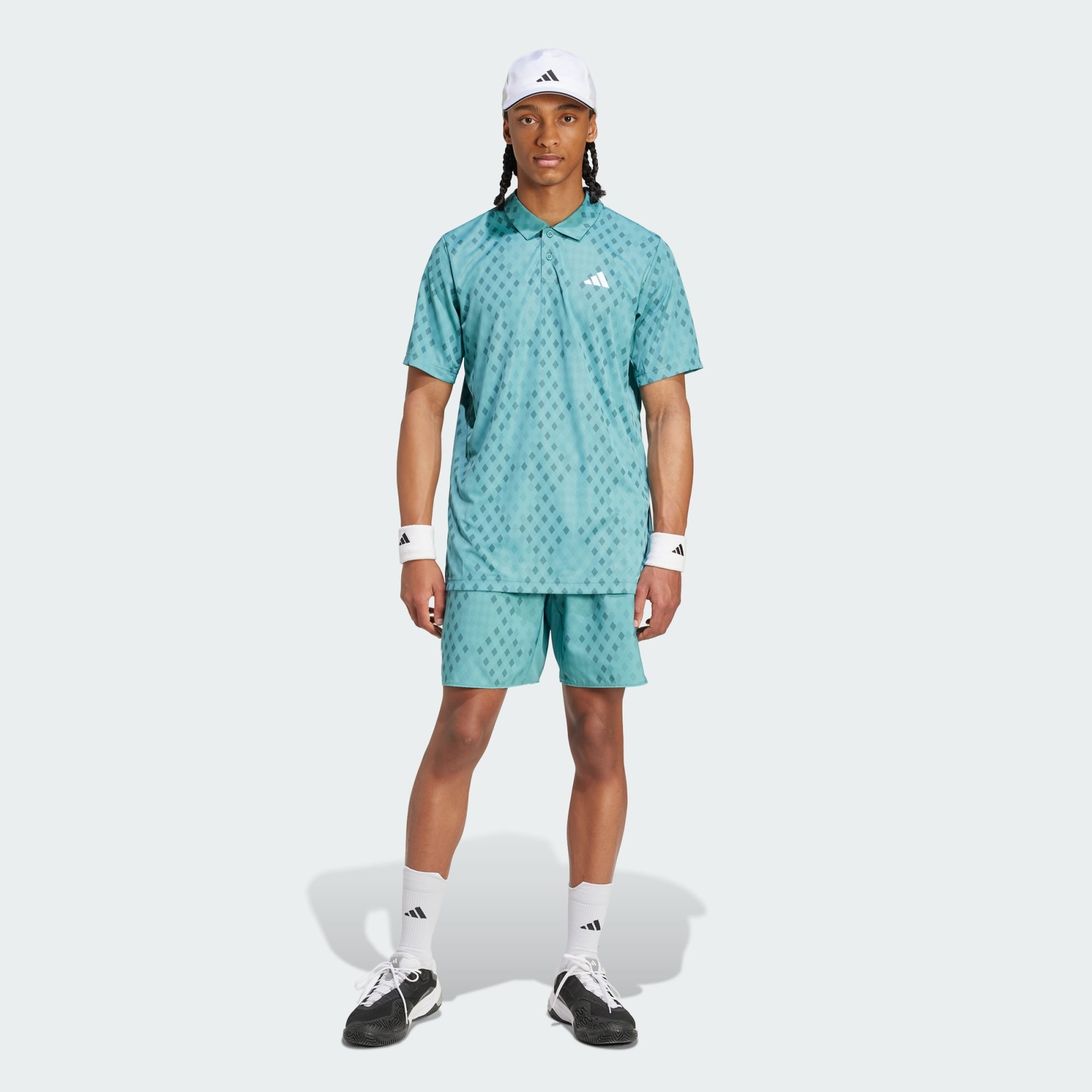 تی شرت تنیس مردانه آدیداس - Adidas Club Tennis Climacool Graphic Printed Polo Shirt - آبی تی شرت تنیس مردانه آدیداس - Adidas Club Tennis Climacool Graphic Printed Polo Shirt - آبی - Image 5