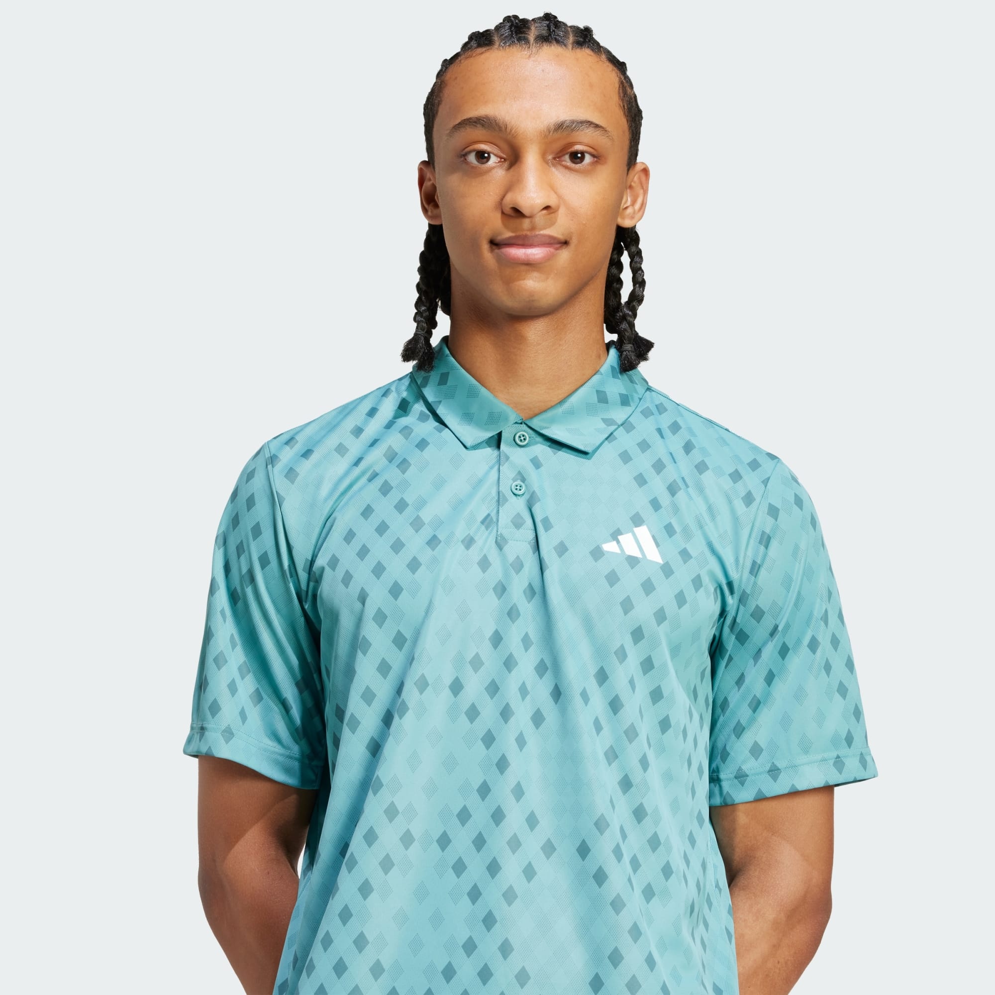 تی شرت تنیس مردانه آدیداس - Adidas Club Tennis Climacool Graphic Printed Polo Shirt - آبی تی شرت تنیس مردانه آدیداس - Adidas Club Tennis Climacool Graphic Printed Polo Shirt - آبی - Image 4
