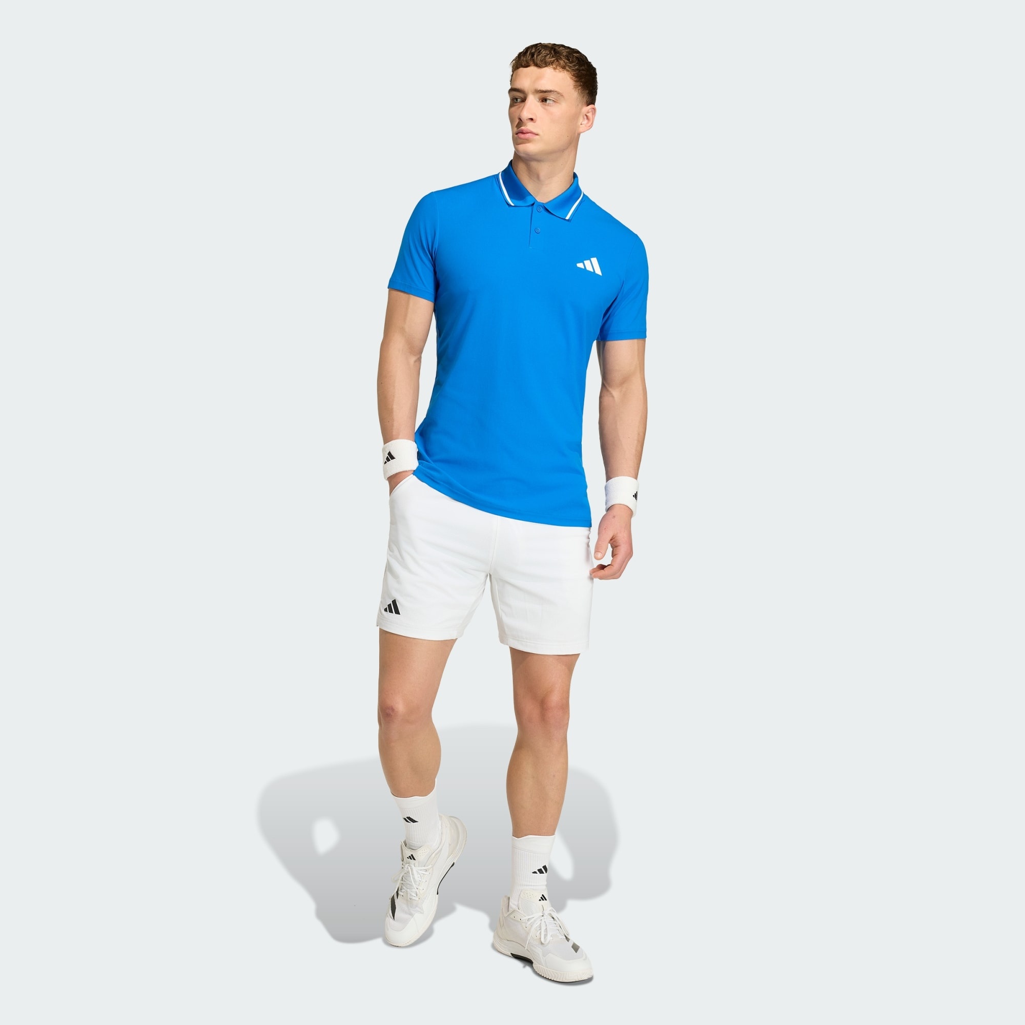 تی شرت تنیس مردانه آدیداس -Adidas Tennis Climacool Freelift Pro Polo Shirt - آبی تی شرت تنیس مردانه آدیداس -Adidas Tennis Climacool Freelift Pro Polo Shirt - آبی - Image 4