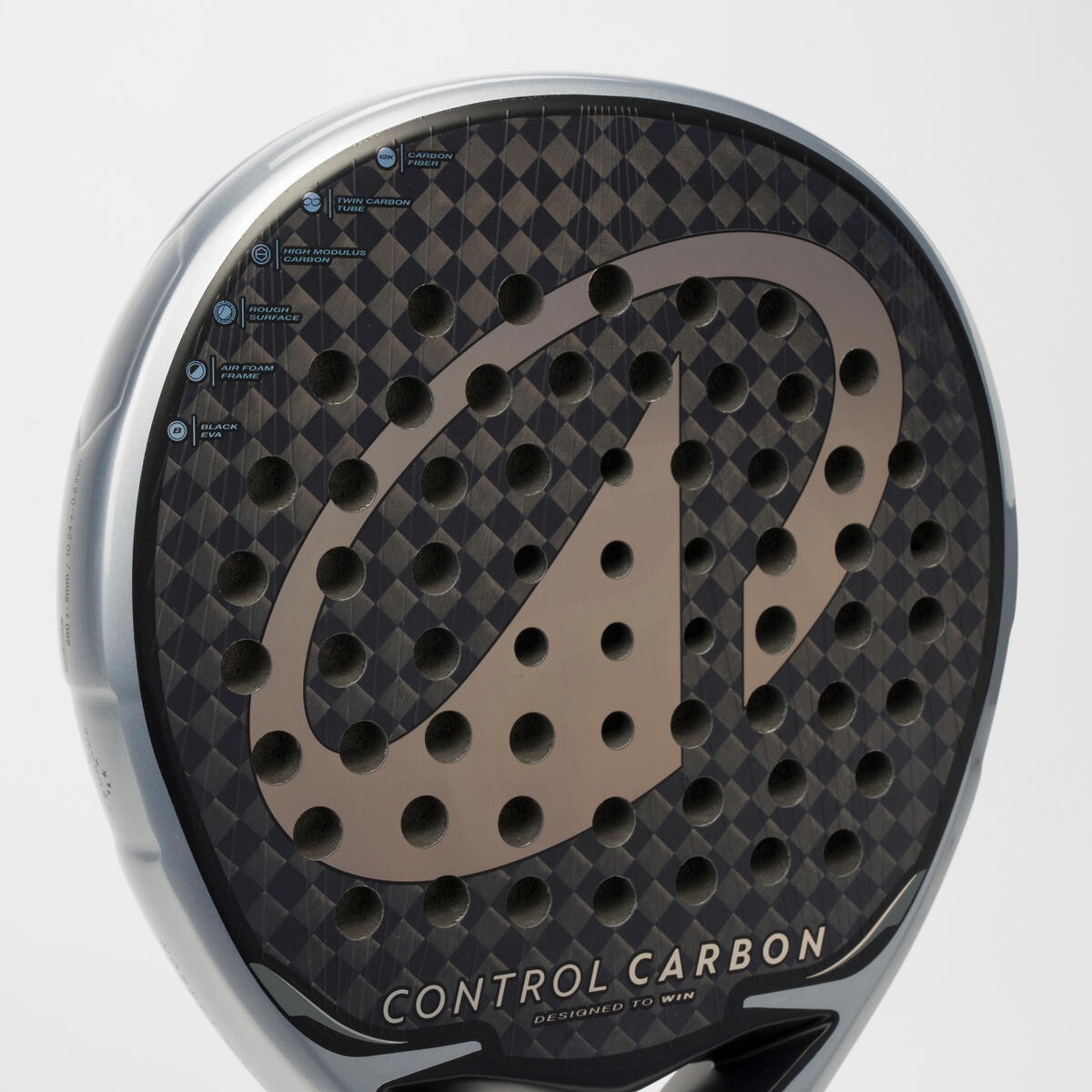 راکت پدل بزرگسال دکتلون Decathlon Adult Padel Kuikma Control Carbon – مشکی راکت پدل بزرگسال دکتلون Decathlon Adult Padel Kuikma Control Carbon – مشکی - Image 3