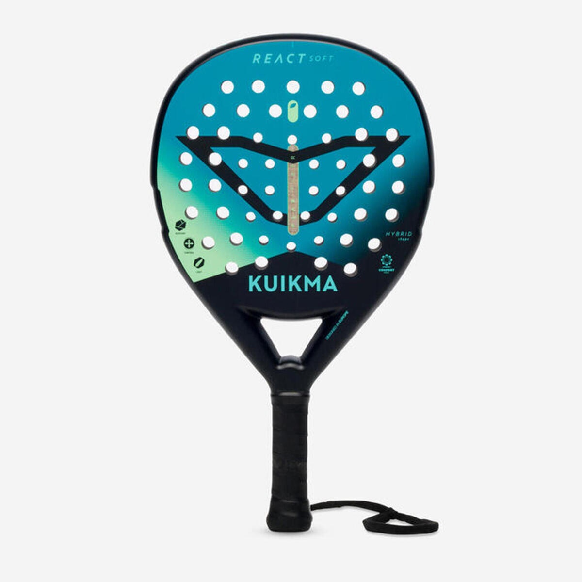 راکت پدل بزرگسال دکتلون Decathlon Adult Padel Racket PR REACT SOFT – مشکی/فیروزه ای راکت پدل بزرگسال دکتلون Decathlon Adult Padel Racket PR REACT SOFT – مشکی/فیروزه ای