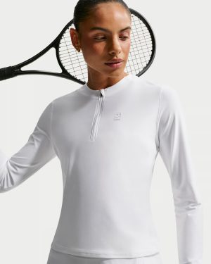 تی شرت تنیس زنانه نایک Nike Court Advantage Dri-FIT - سفید