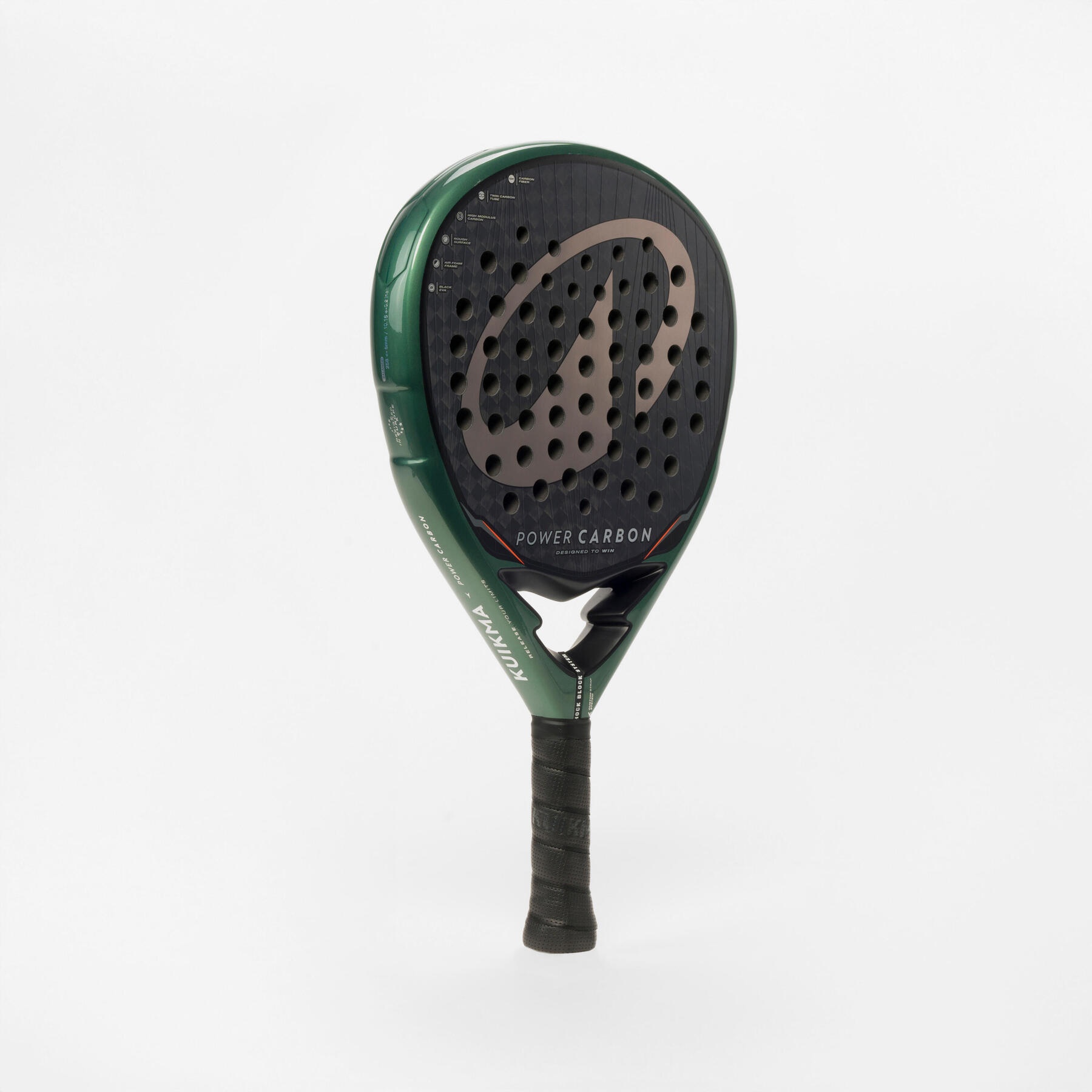 راکت پدل بزرگسال دکتلون Decathlon Adult Padel Kuikma Power Carbon – مشکی/سبز راکت پدل بزرگسال دکتلون Decathlon Adult Padel Kuikma Power Carbon – مشکی/سبز - Image 2