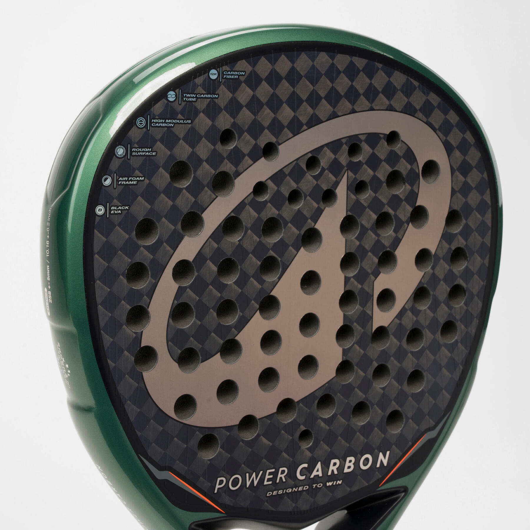 راکت پدل بزرگسال دکتلون Decathlon Adult Padel Kuikma Power Carbon – مشکی/سبز راکت پدل بزرگسال دکتلون Decathlon Adult Padel Kuikma Power Carbon – مشکی/سبز - Image 3