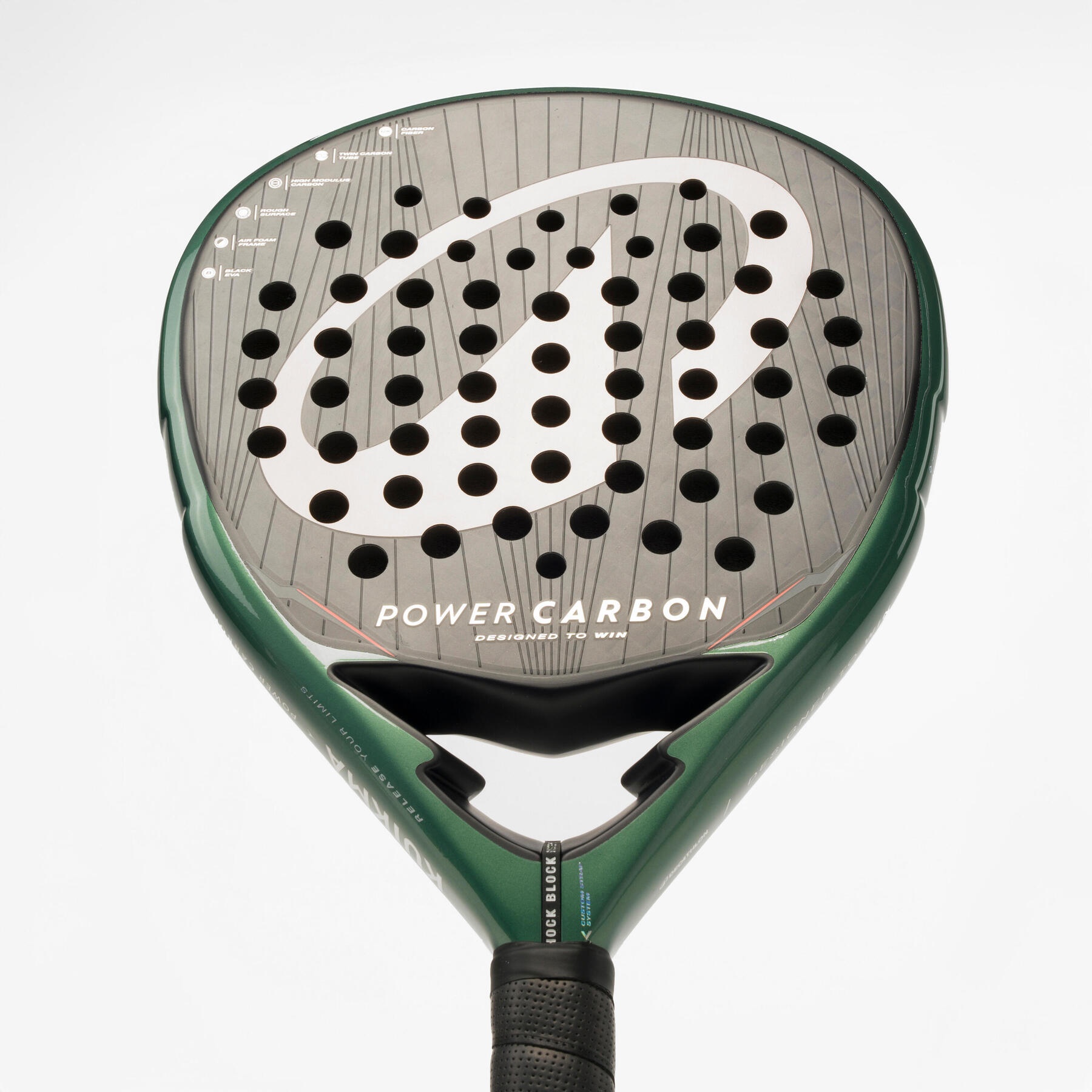 راکت پدل بزرگسال دکتلون Decathlon Adult Padel Kuikma Power Carbon – مشکی/سبز راکت پدل بزرگسال دکتلون Decathlon Adult Padel Kuikma Power Carbon – مشکی/سبز - Image 6
