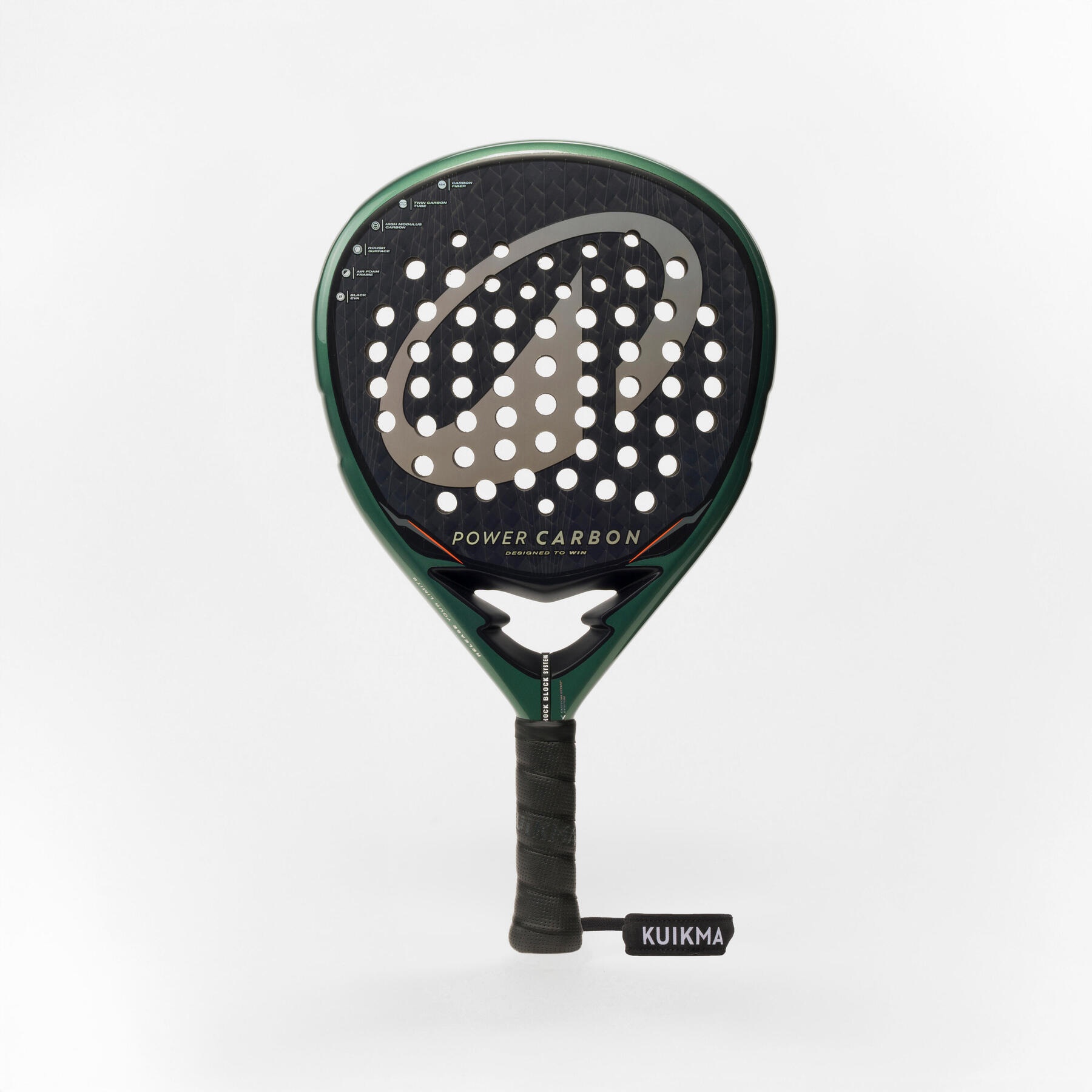 راکت پدل بزرگسال دکتلون Decathlon Adult Padel Kuikma Power Carbon – مشکی/سبز راکت پدل بزرگسال دکتلون Decathlon Adult Padel Kuikma Power Carbon – مشکی/سبز