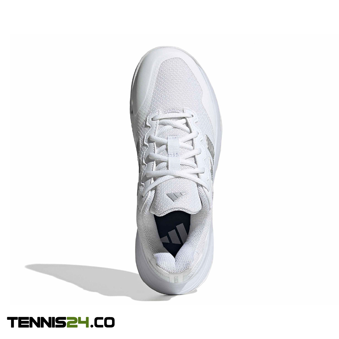 کفش تنیس زنانه آدیداس - ADIDAS GAMECOURT 2 Clay - سفید/نقره ای کفش تنیس زنانه آدیداس - ADIDAS GAMECOURT 2 Clay - سفید/نقره ای - Image 3