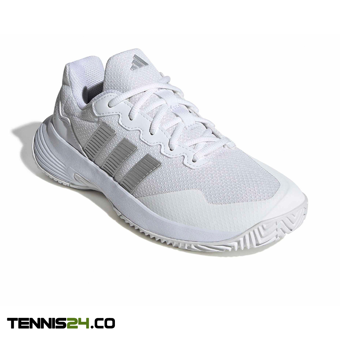 کفش تنیس زنانه آدیداس - ADIDAS GAMECOURT 2 Clay - سفید/نقره ای کفش تنیس زنانه آدیداس - ADIDAS GAMECOURT 2 Clay - سفید/نقره ای - Image 5