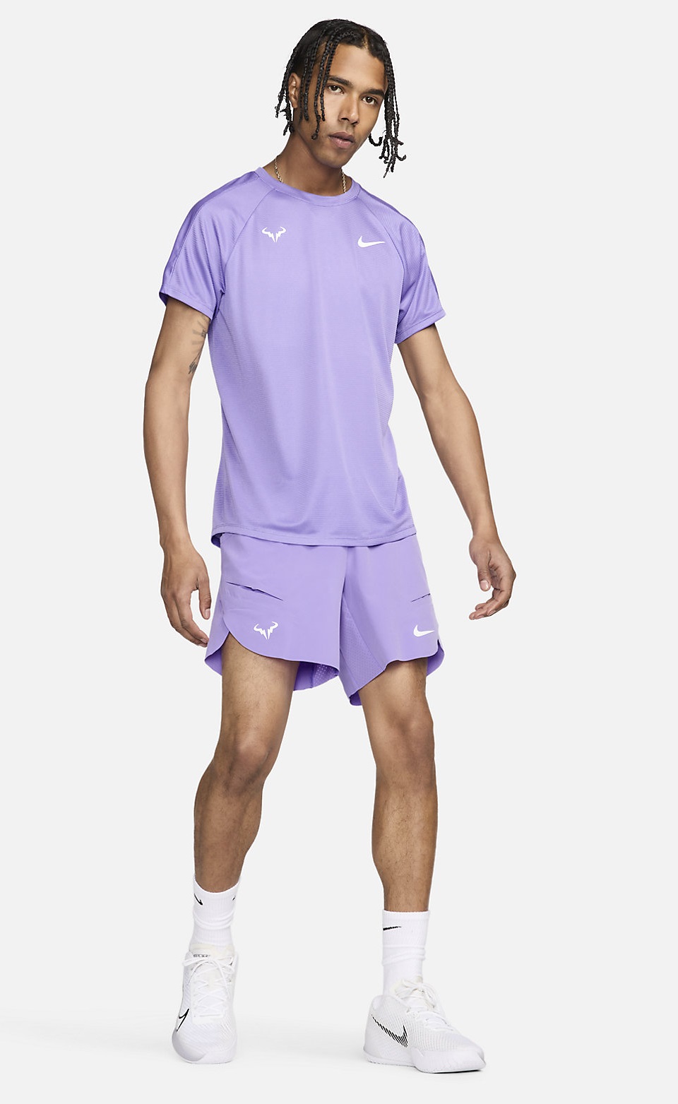 تی شرت تنیس مردانه نایک Nike Dri-FIT Rafa Challenger - بنفش تی شرت تنیس مردانه نایک Nike Dri-FIT Rafa Challenger - بنفش - Image 5