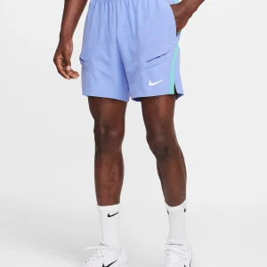 شلوارک تنیس مردانه نایک NikeCourt Advantage Dri-FIT 18 cm – آبی
