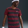 تی شرت تنیس مردانه نایک NikeCourt Slam Dri-FIT Advantage - زرشکی