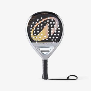 راکت پدل بزرگسال دکتلون کویکما - DECATHLON Kuikma PR Control Carbon Dynamic - مشکی/نقره ای