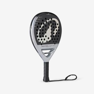 راکت پدل بزرگسال دکتلون کویکما – DECATHLON Kuikma PR Control Carbon Dynamic – مشکی/نقره ای