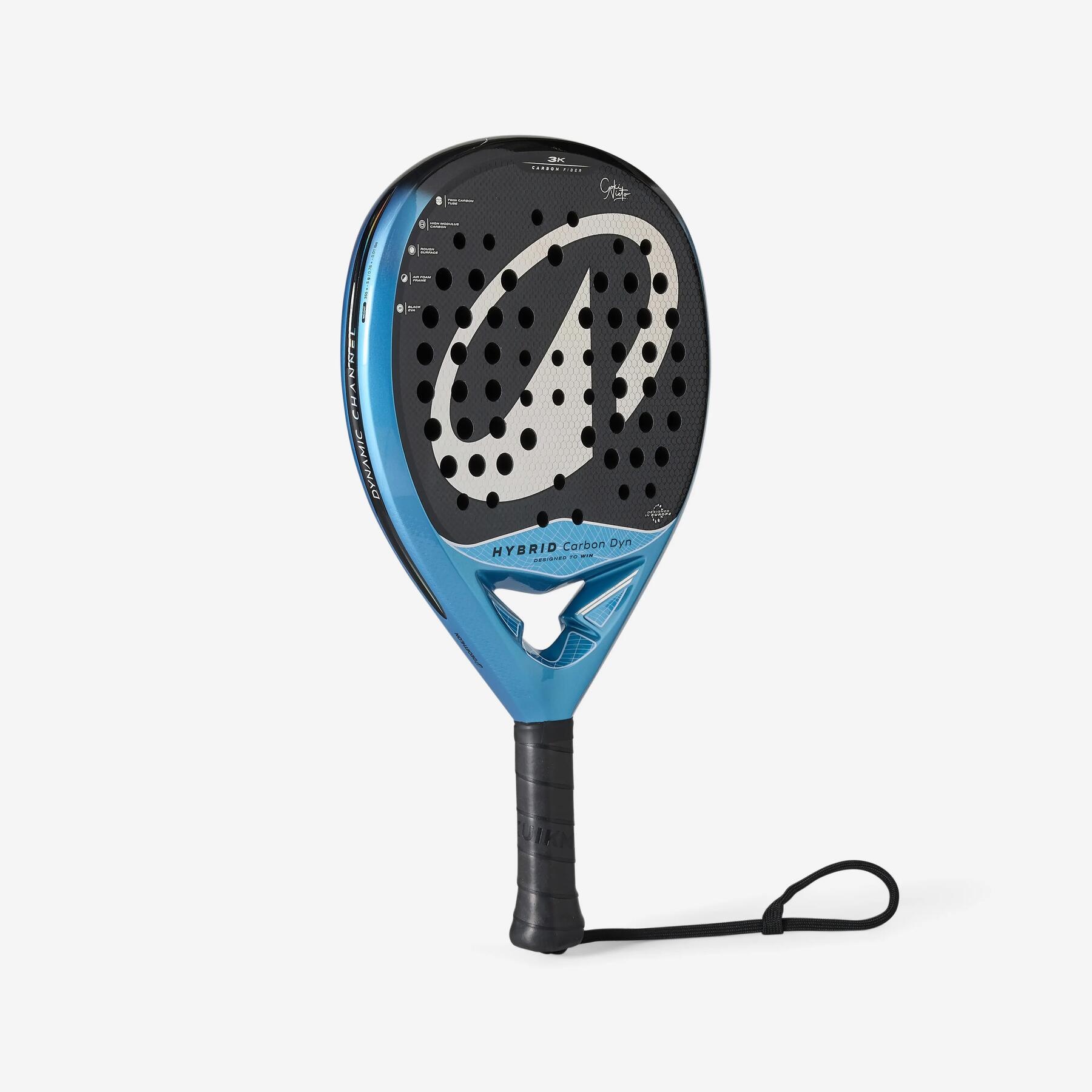 راکت پدل بزرگسال دکتلون کویکما - DECATHLON Kuikma PR Hybrid Carbon Dynamic - مشکی/آبی راکت پدل بزرگسال دکتلون کویکما - DECATHLON Kuikma PR Hybrid Carbon Dynamic - مشکی/آبی - Image 2