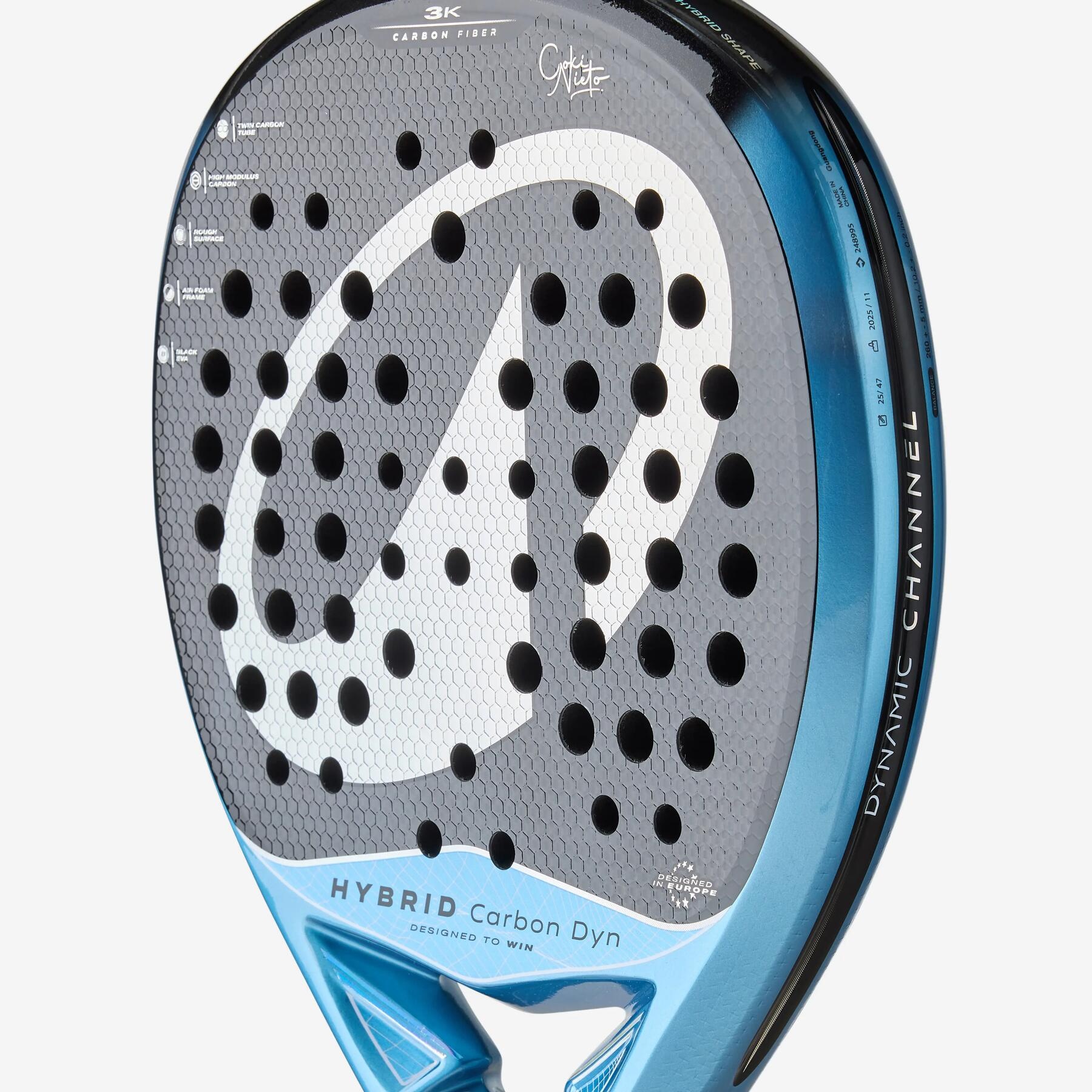 راکت پدل بزرگسال دکتلون کویکما - DECATHLON Kuikma PR Hybrid Carbon Dynamic - مشکی/آبی راکت پدل بزرگسال دکتلون کویکما - DECATHLON Kuikma PR Hybrid Carbon Dynamic - مشکی/آبی - Image 5