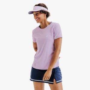 تی شرت تنیس زنانه دکتلون کویکما - DECATHLON Women's Crew Neck Tennis T-Shirt - بنفش