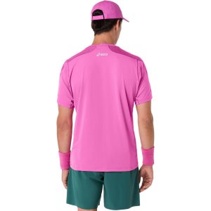 تی شرت تنیس مردانه اسیکس Asics MATCH JACQUARD SS TOP- بنفش