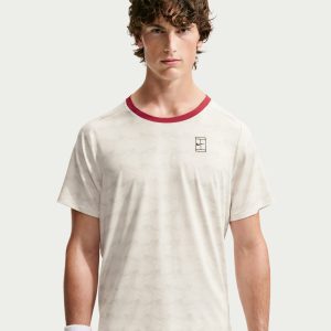 تی شرت تنیس مردانه نایک - NikeCourt Advantage - کرم تی شرت تنیس مردانه نایک - NikeCourt Advantage - کرم