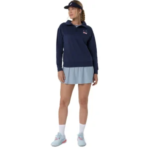 سویشرت ورزشی زنانه اسیکس ASICS Court Core Graphic Half Zip – سرمه‌ای