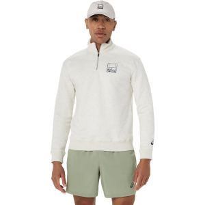 سویشرت تنیس مردانه اسیکس ASICS Court Core Graphic Half Zip – کرم سویشرت تنیس مردانه اسیکس ASICS Court Core Graphic Half Zip – کرم