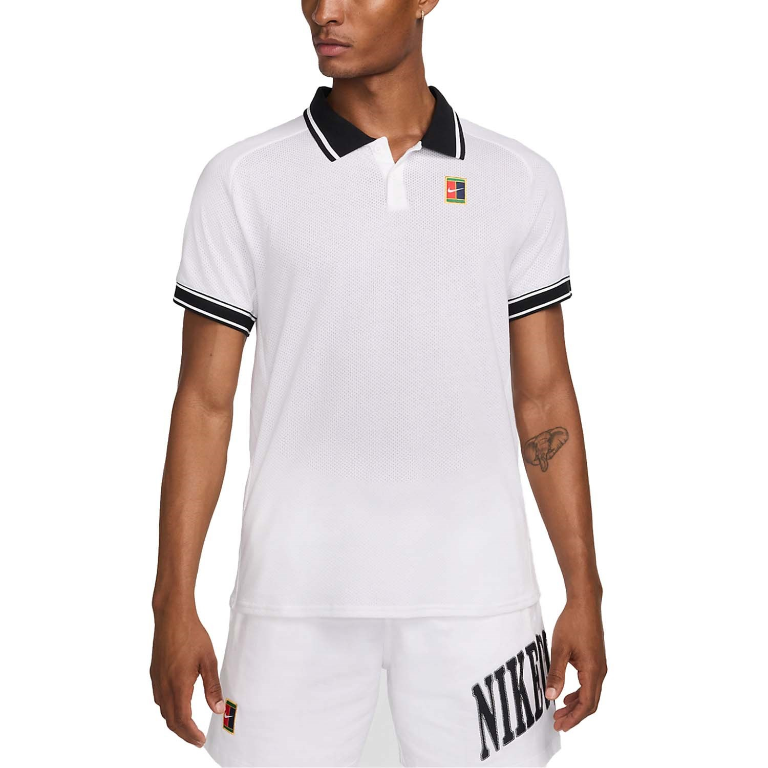 پلوشرت تنیس مردانه نایک NikeCourt Heritage – سفید - تصویر 5