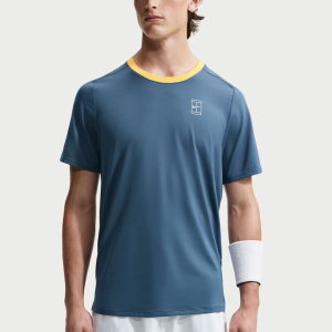 تیشرت تنیس مردانه نایک NikeCourt Advantage Dri-FIT – آبی سربی