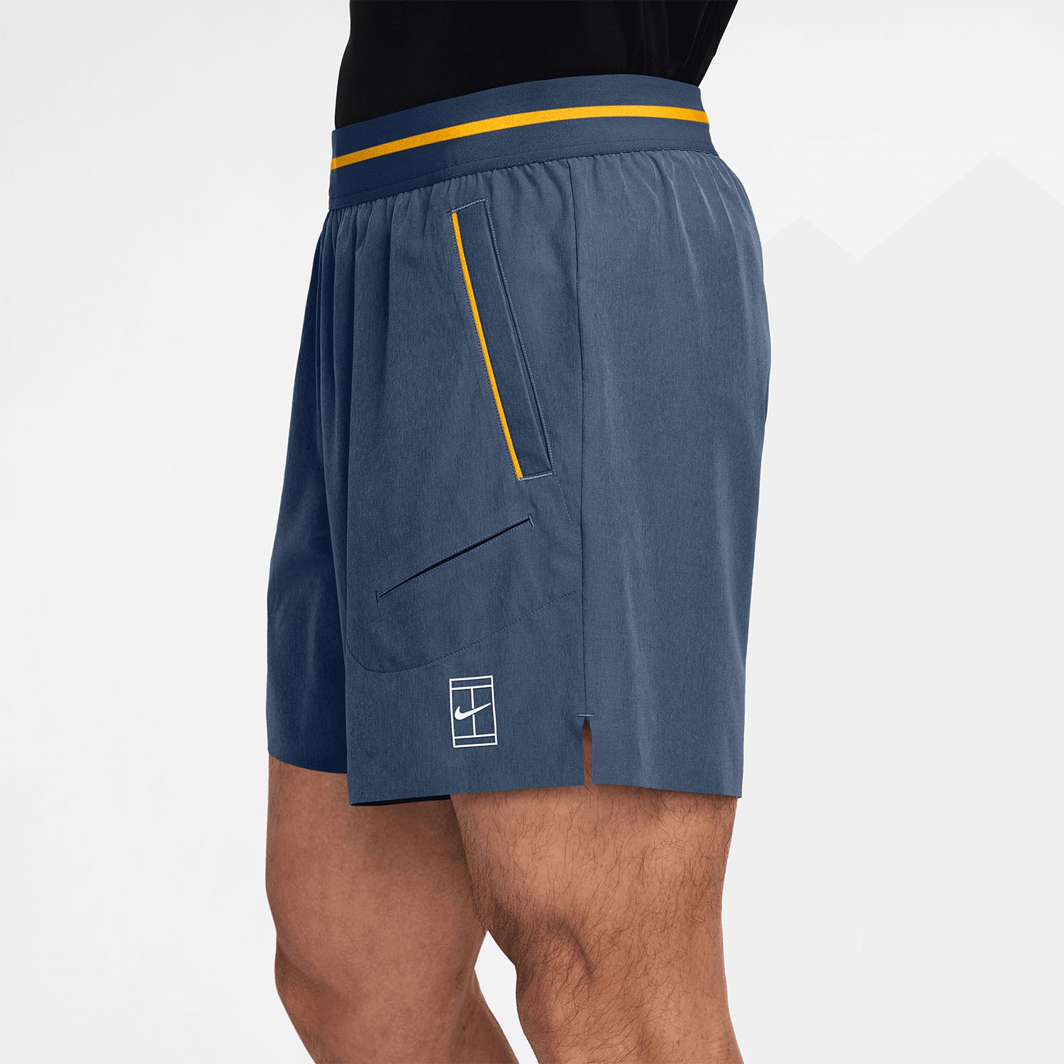 شلوارک تنیس مردانه نایک Advantage Dri-FIT 15 cm – آبی خاکستری تیره - تصویر 3