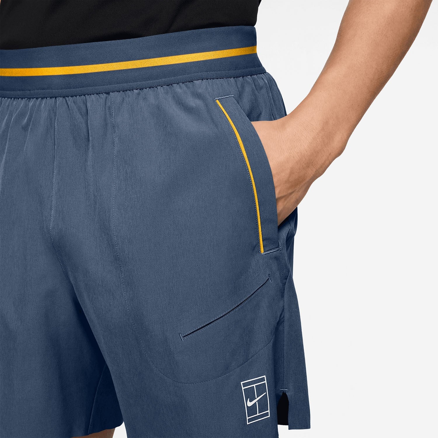شلوارک تنیس مردانه نایک Advantage Dri-FIT 15 cm – آبی خاکستری تیره - تصویر 2
