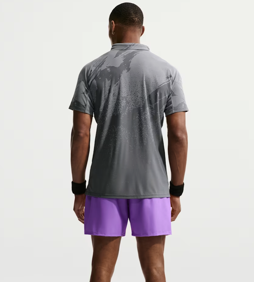 پلوشرت تنیس مردانه نایکNikeCourt Slam Dri-FIT ADV–خاکستری - تصویر 2