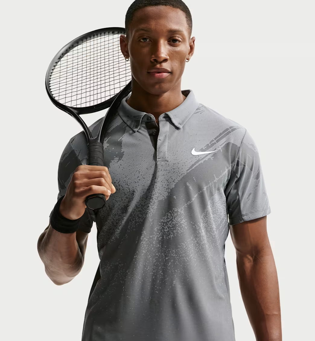 پلوشرت تنیس مردانه نایکNikeCourt Slam Dri-FIT ADV–خاکستری - تصویر 6