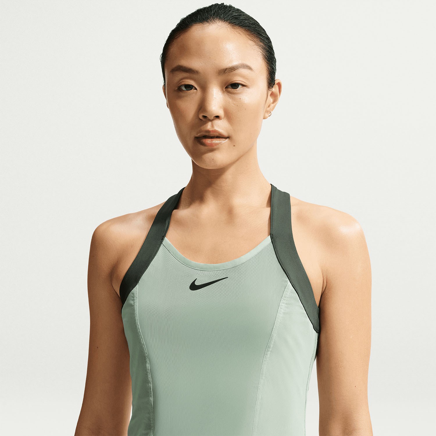 تاپ تنیس زنانه نایک Nike Slam Dri-FIT – سبزروشن/مشکی - تصویر 2