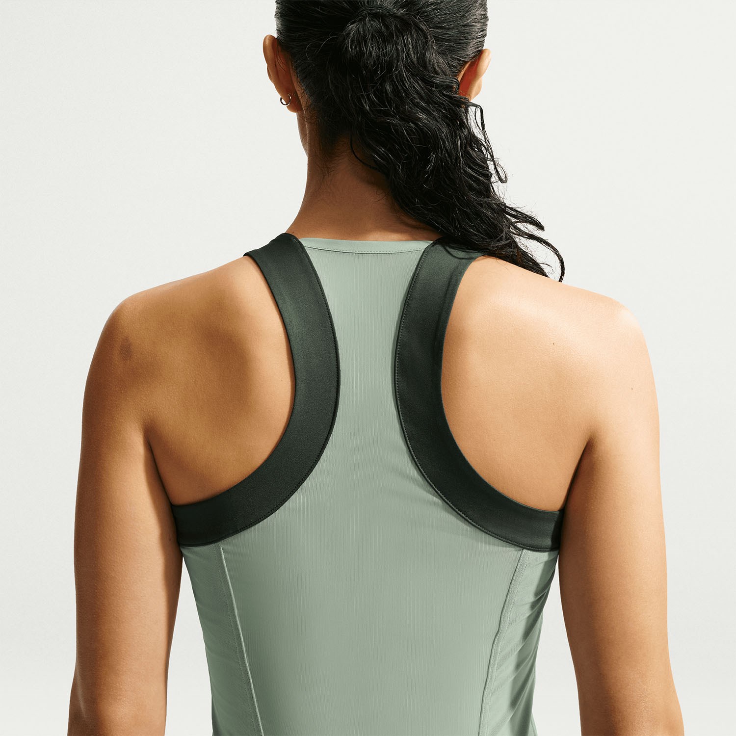 تاپ تنیس زنانه نایک Nike Slam Dri-FIT – سبزروشن/مشکی - تصویر 5