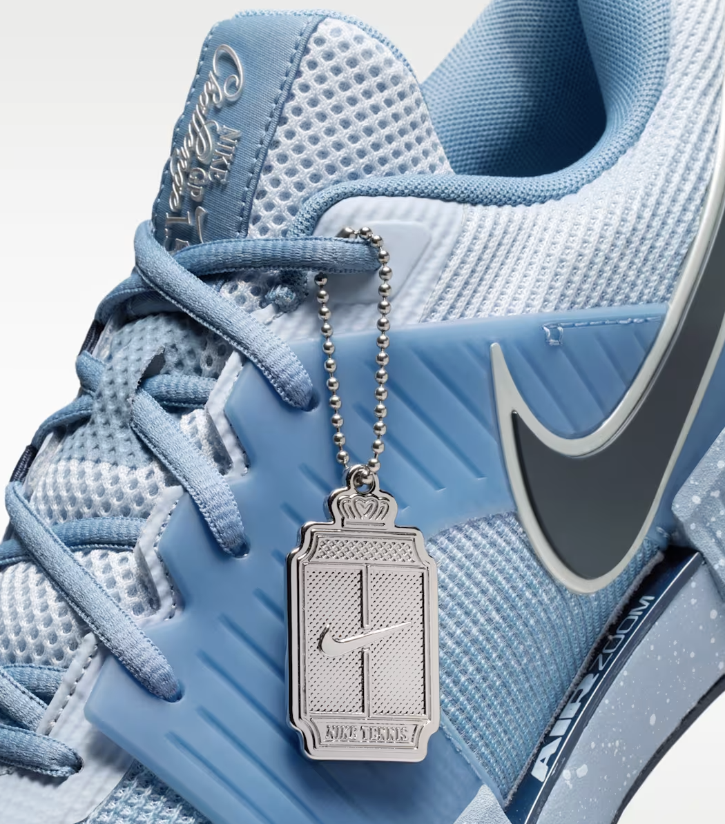 کفش تنیس مردانه نایک Nike GP Challenge 1.5 PRM – آبی دودی/نقرهای - تصویر 12