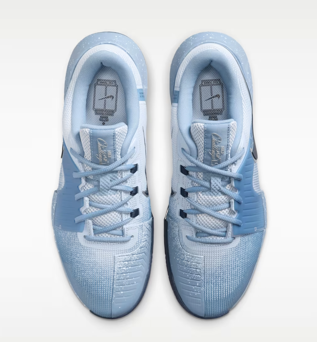 کفش تنیس مردانه نایک Nike GP Challenge 1.5 PRM – آبی دودی/نقرهای - تصویر 11