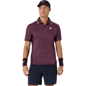 تیشرت تنیس مردانه اسیکس ASICS Match Jacquard Polo SS Top – بادمجانی