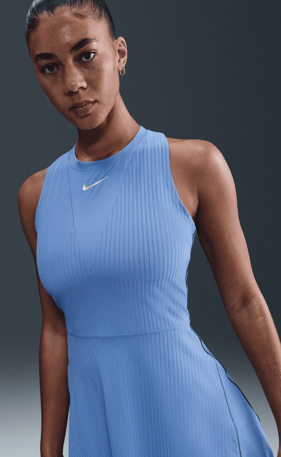 لباس تنیس زنانه نایک مدل Court Slam Dri-FIT کد HJ8296-494 – آبی تیره - Image 5