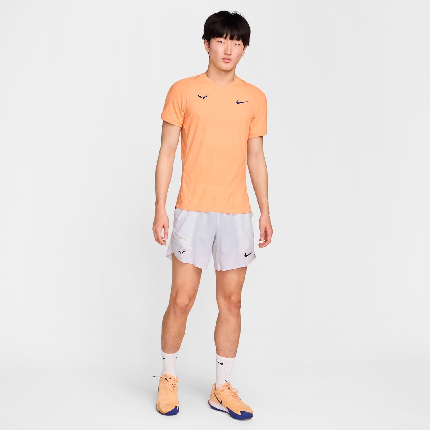 تیشرت تنیس مردانه نایک Nike Rafa Dri-FIT ADV Short-Sleeve – نارنجی - تصویر 3