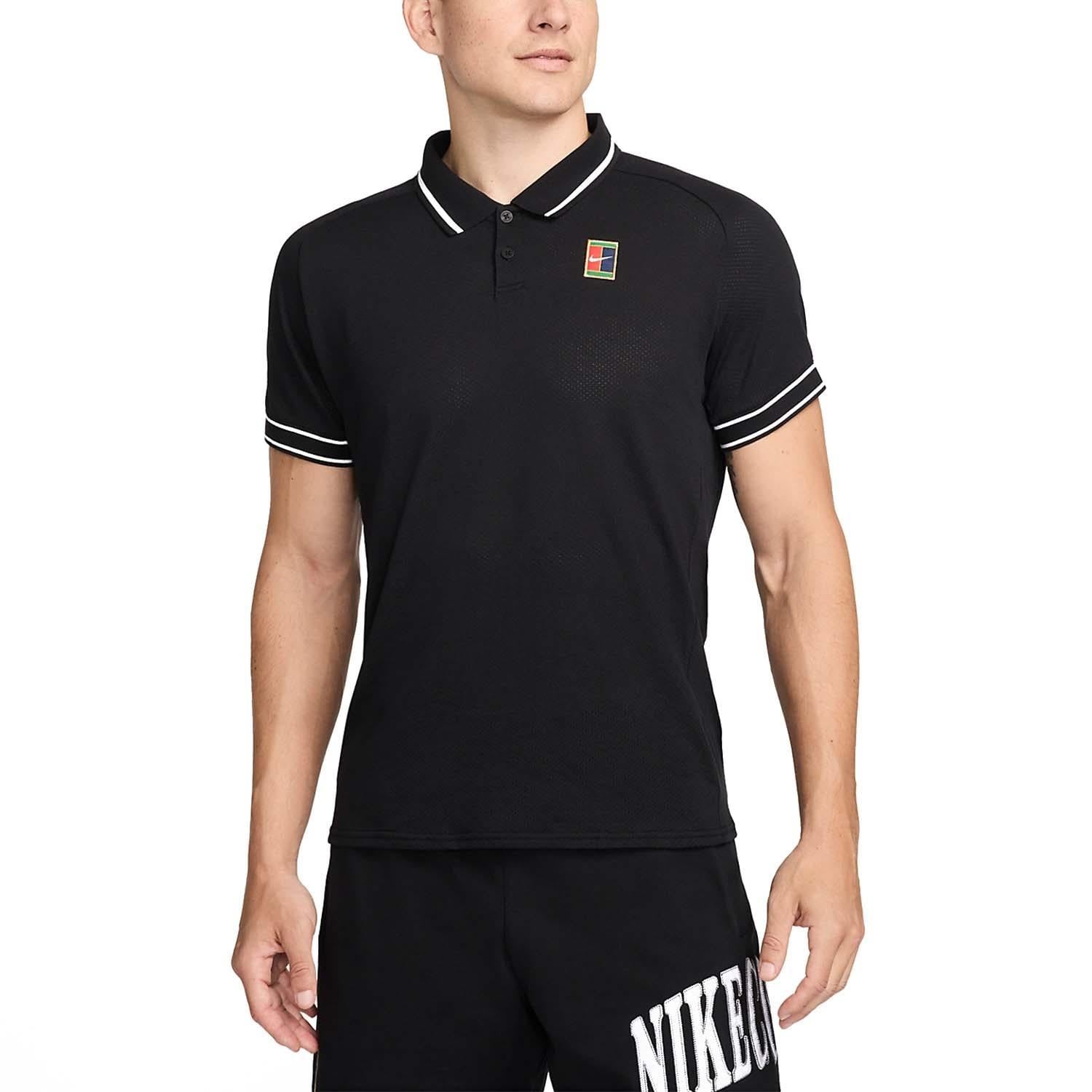 پلوشرت تنیس مردانه نایک NikeCourt Heritage – مشکی - تصویر 7