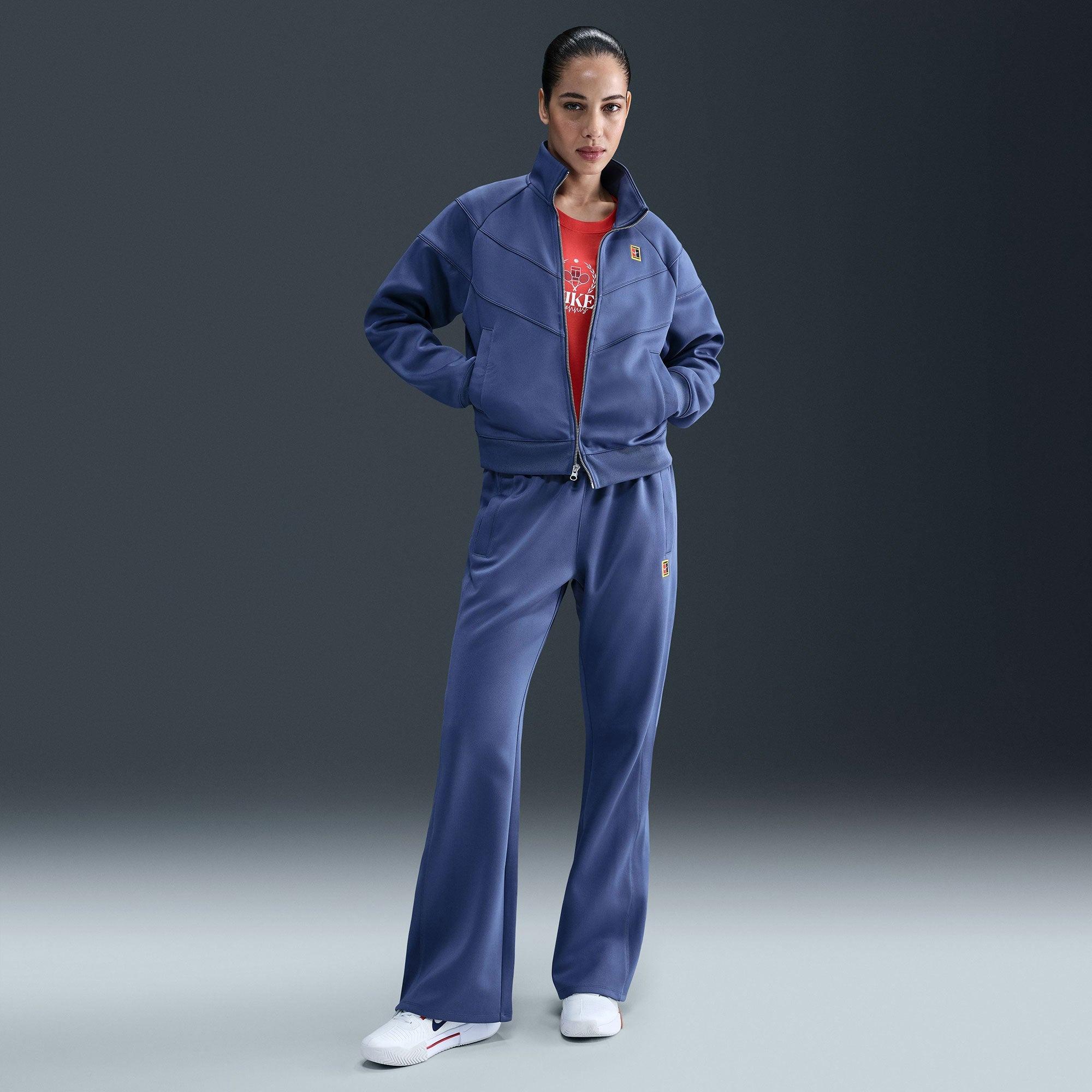 سویشرت تنیس زنانه نایک NikeCourt Fall Heritage – سرمه ای روشن - تصویر 3
