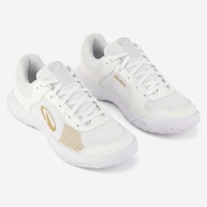کفش تنیس بزرگسال Decathlon Kuikma Comfort Lite – سفید/بژ
