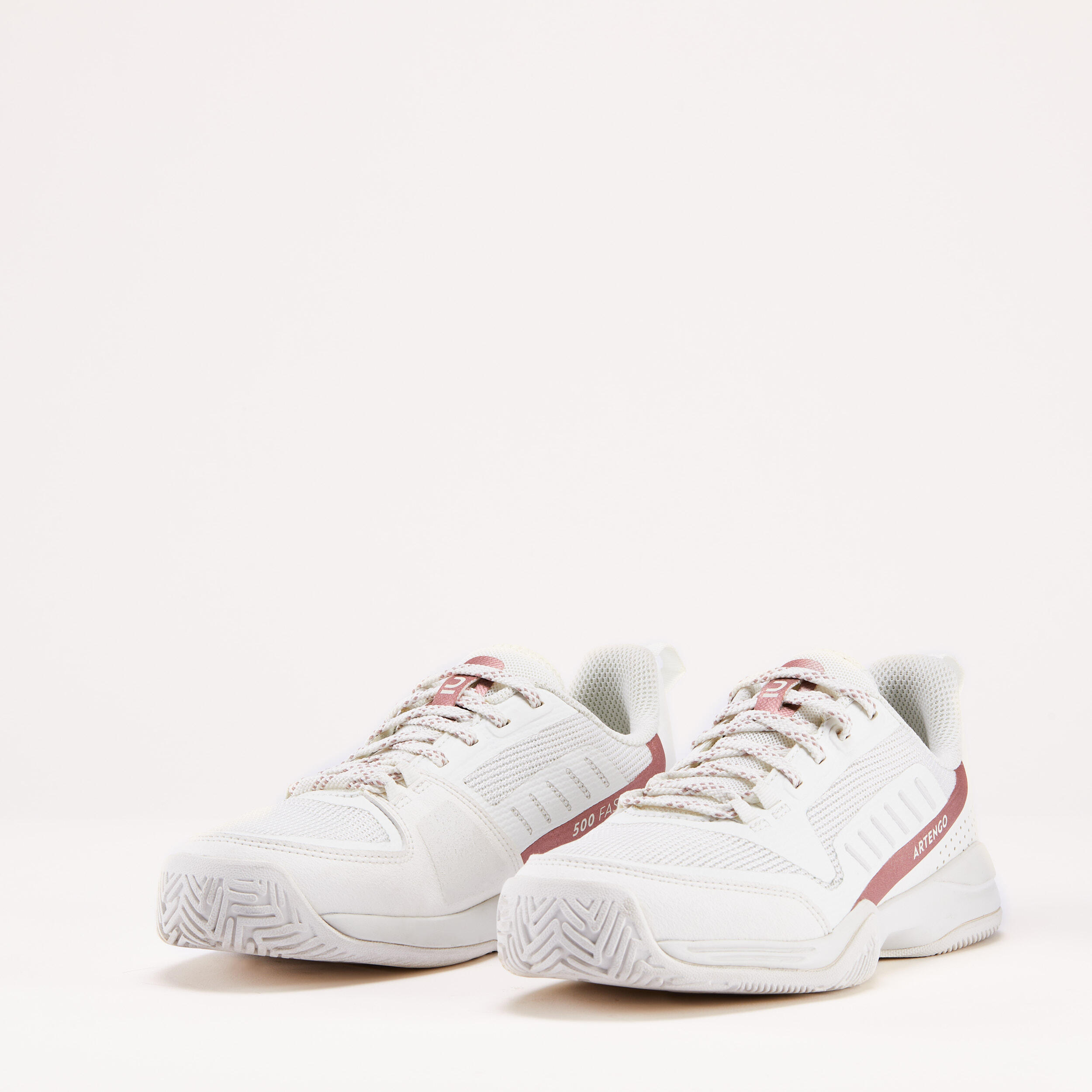 کفش تنیس بچگانه Decathlon TS500 Fast – سفید/صورتی - Image 2