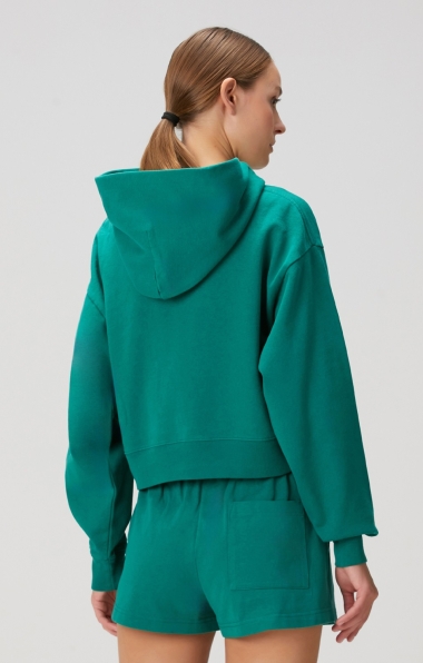 سویشرت تنیس زنانه نایک Crown Tenis Crop – سبز - Image 3