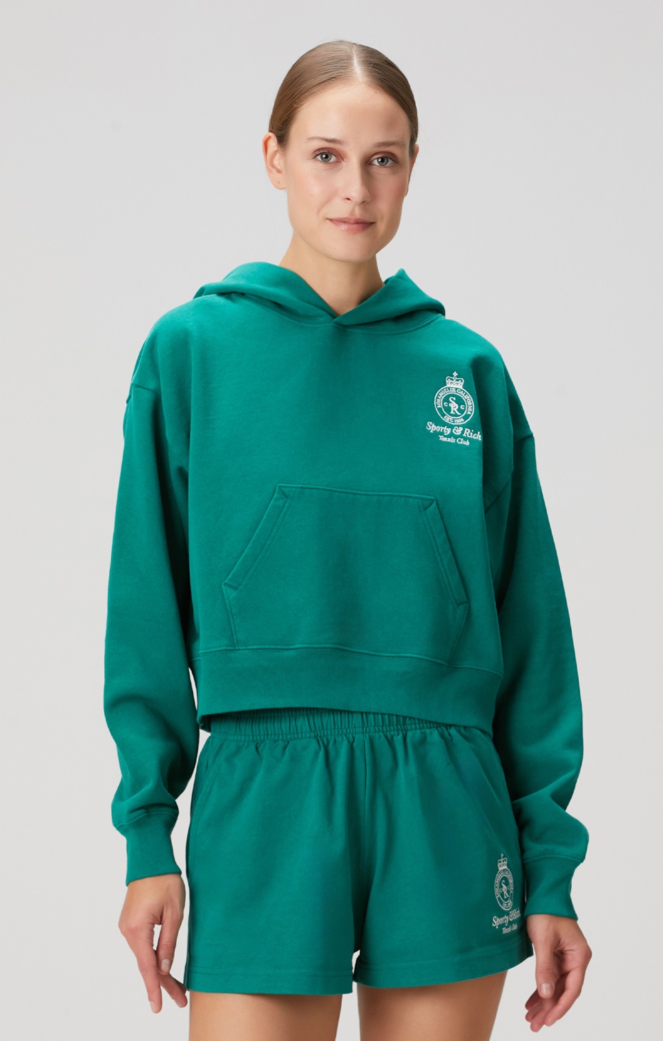 سویشرت تنیس زنانه نایک Crown Tenis Crop – سبز - Image 7