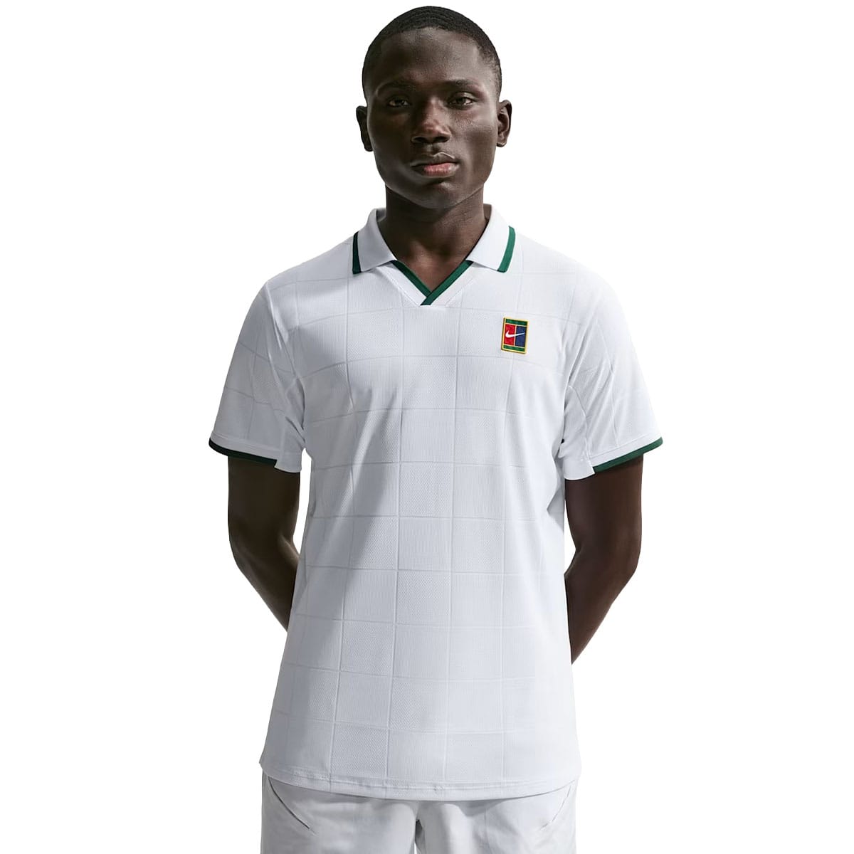 پلوشرت تنیس مردانه نایک Court Slam Dri-Fit Adv – سفید پلوشرت تنیس مردانه نایک Court Slam Dri-Fit Adv – سفید