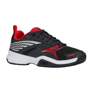 کفش تنیس مردانه کی سوئیس - K-SWISS Speedex Clay - مشکی/قرمز - تصویر 4