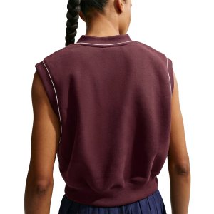 جلیقه تنیس زنانه نایک Court Collection Fleece  – زرشکی