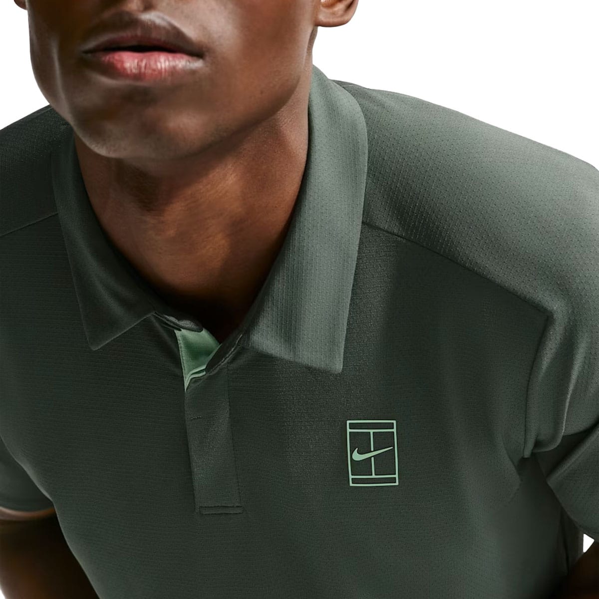 پلوشرت تنیس مردانه نایک Court Advantage Dri-Fit  – سبز - تصویر 5