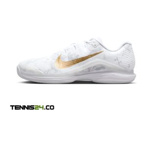 کفش تنیس مردانه نایک Nike Vapor 12 Tennis Shoes- سفید/طلایی