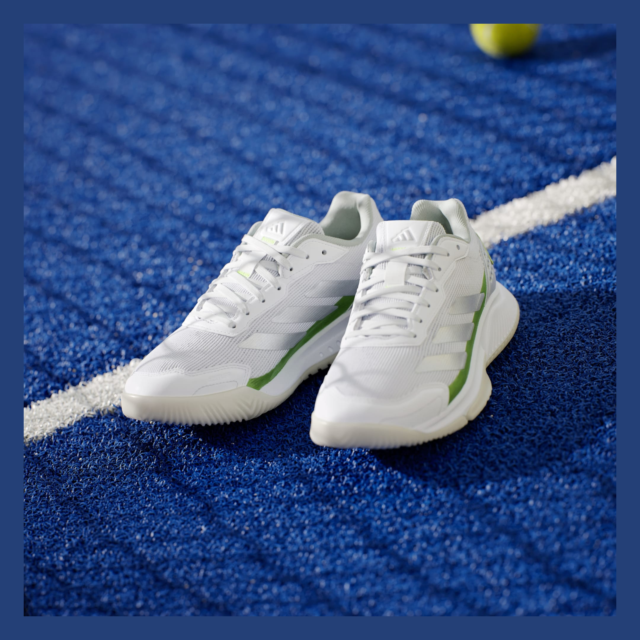 کفش پدل زنانه آدیداس - ADIDAS Courtquick Padel Shoes - سفید/سبز - تصویر 7